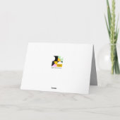 Happy New Year Funny Cute  Boots Folted Feestdagen Kaart (Achterkant)