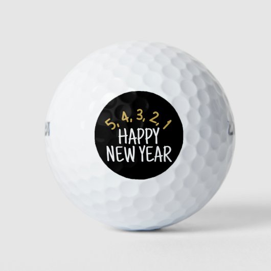 Happy New Year Funny Golfballen (Voorkant)