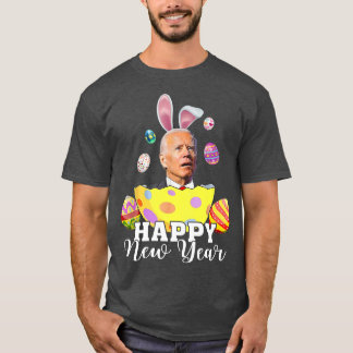 Happy New Year Funny Joe Biden Easter Holiday Vint T-shirt