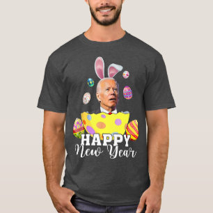 Happy New Year Funny Joe Biden Easter Holiday Vint T-shirt