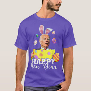 Happy New Year Funny Joe Biden Easter Holiday Vint T-shirt