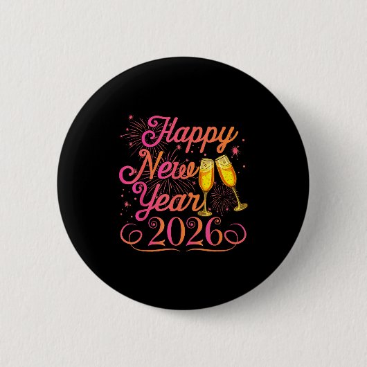 Happy New Year Funny Matching Family New Years Eve Ronde Button 5,7 Cm (Voorkant)