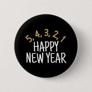 Happy New Year Funny Ronde Button 5,7 Cm