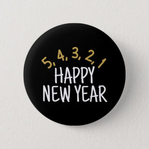 Happy New Year Funny Ronde Button 5,7 Cm
