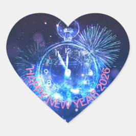 Happy New Year gift 2026 Hart Sticker