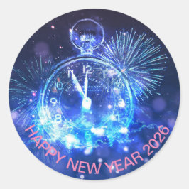 Happy New Year gift 2026 Ronde Sticker