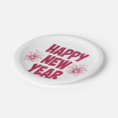 Happy New Year Glitter Papieren Bordje (Gekanteld)