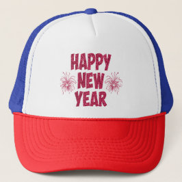 Happy New Year Glitter Trucker Pet