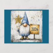 Happy New Year Gnome, 2026, Briefkaart (Voorkant)