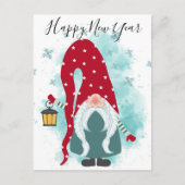 Happy New Year Gnome Briefkaart (Voorkant)