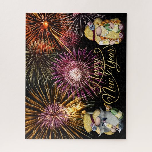 Happy New Year Gnomes Puzzle Legpuzzel (Verticaal)