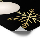 Happy new year gold black poster (Hoek)