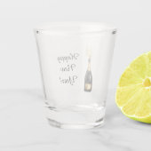 Happy New Year Gold Bottle Shot Glas (Achterkant)