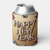Happy New Year Gold Can Sleeve Blikjeskoeler (Blikje Voorkant)