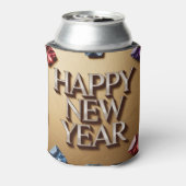 Happy New Year Gold Can Sleeve Blikjeskoeler (Blikje Achterkant)