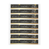 Happy New Year Gold Confetti Bokeh Lights Patroon (Vel)