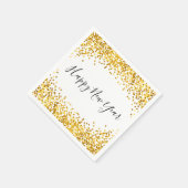 Happy New Year Gold Confetti Holiday Napkin Servet (Hoek)