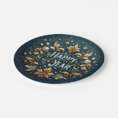 Happy New Year Gold Flourish Festive  Papieren Bordje (Gekanteld)