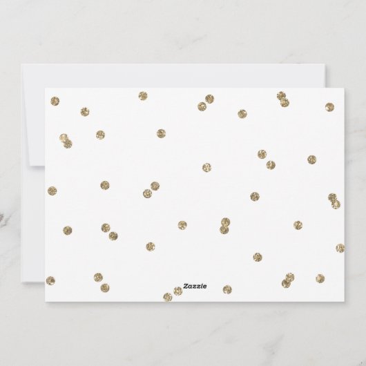 Happy New Year Gold Glitter Confetti Stippen Feestdagenkaart (Achterkant)