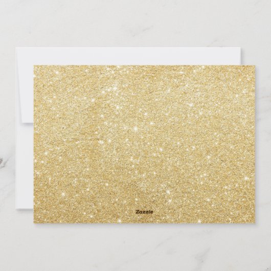 Happy New Year Gold Glitter Kaart (Achterkant)