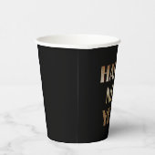 Happy New Year Gold Metallic Text Afbeelding Papieren Bekers (Rechts)