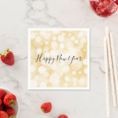 Happy New Year Gold Polka Dot Holiday Napkin Servet (Insitu)