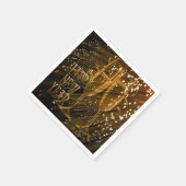 Happy New Year Gold Sparkle Champagne Napkins Servetten (Hoek)
