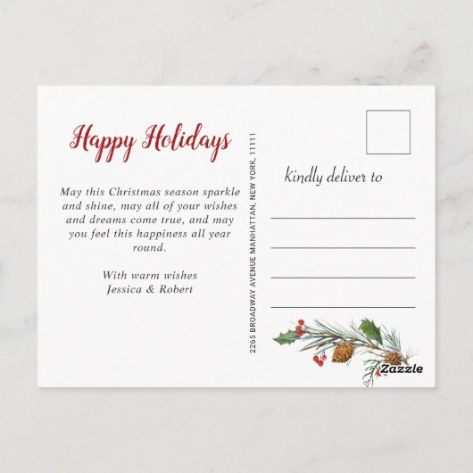 Happy New Year Gold Sparkle Script Script PHOTO Gr Briefkaart (Achterkant)