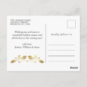 Happy New Year Gold Sparkle Script Script PHOTO Gr Briefkaart (Achterkant)