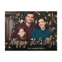 Happy New Year Gold Sparkle Script Script PHOTO Gr