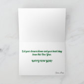 Happy New Year Golden Lettering Feestdagen Kaart (Binnen)