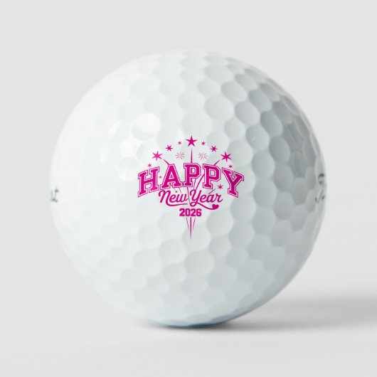Happy New Year Golfballen (Voorkant)