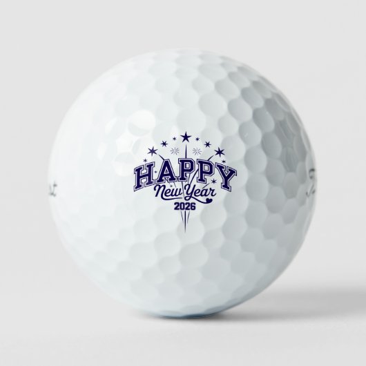 Happy New Year Golfballen (Voorkant)