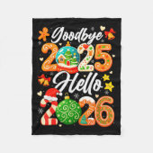 Happy New Year Goodbye 2025 Hello 2026 Christmas G Fleece Deken (Voorkant)