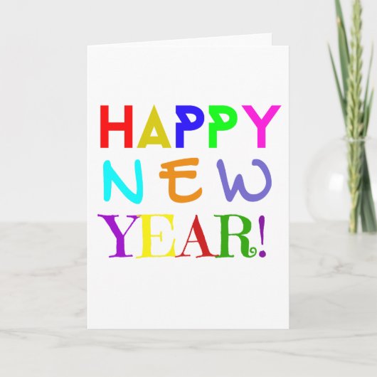 Happy New Year Greeting card Bedankkaart (Voorkant)