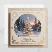 Happy New Year Greeting Card Feestdagenkaart (Voorkant / Achterkant)