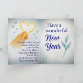 Happy New Year Greeting Card – Festive Holiday Kaart (Binnen)