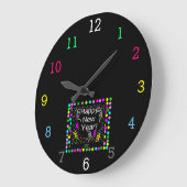 Happy New Year Greetings AcrylWall Clock Grote Klok (Hoek)