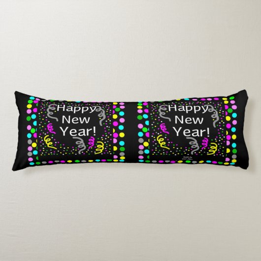 Happy New Year Greetings Body Pillow Lichaamskussen (Voorkant)