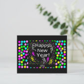 Happy New Year Greetings Briefkaart (Staand voorkant)