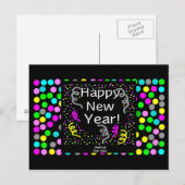 Happy New Year Greetings Briefkaart (Voorkant / Achterkant)