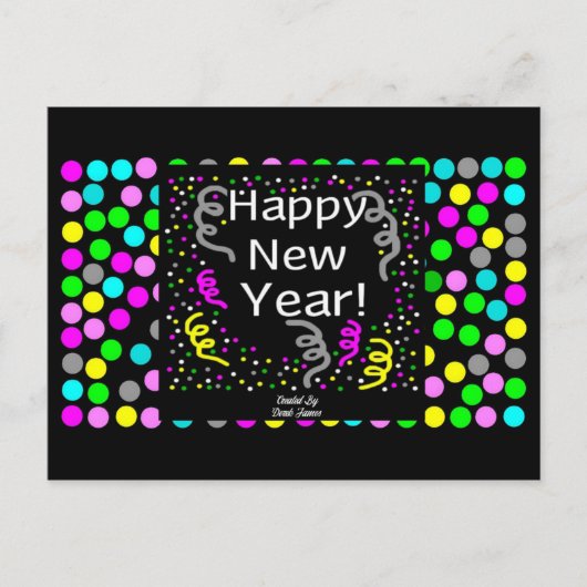 Happy New Year Greetings Briefkaart (Voorkant)