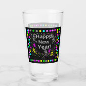 Happy New Year Greetings Glass Tumbler (Achterkant)