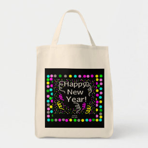 Happy New Year Greetings Grocery Tas