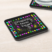 Happy New Year Greetings Hard Plastic Onderzetter (Linkerzijde)