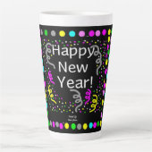 Happy New Year Greetings Large Latte Mok (Voorkant)
