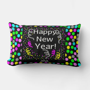 Happy New Year Greetings Lumbar Pillow Kussen