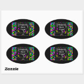 Happy New Year Greetings Oval Sticker (Vel)