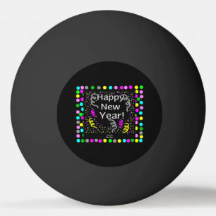 Happy New Year Greetings Ping Pong Ball