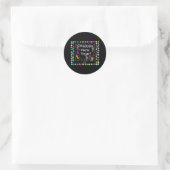 Happy New Year Greetings Round Sticker (Tas)